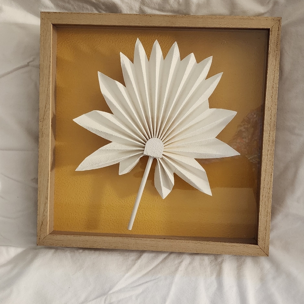 Shadow‎ Box Orange With Flower Fan